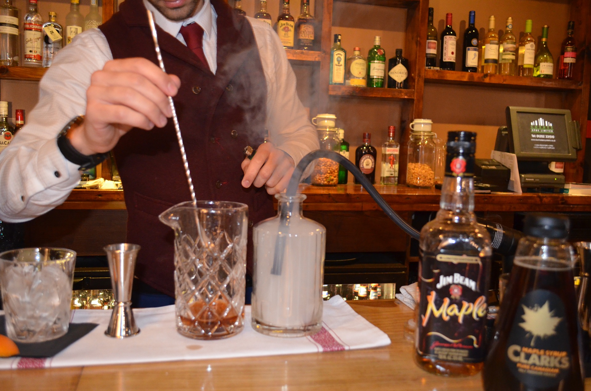 Using a smoking machine is an increasingly popular way to make a mixed drink.